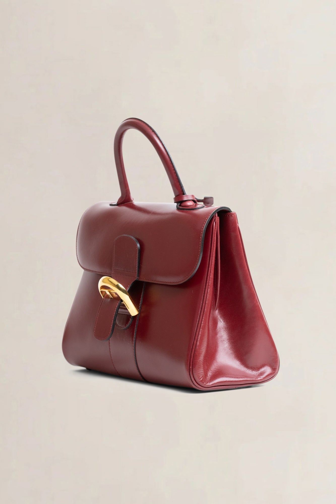 Delvaux Brillant PM Bordeaux Vintage Top Handle Bag