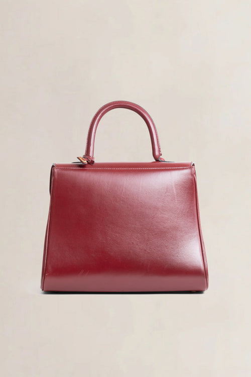 Delvaux Brillant PM Bordeaux Vintage Top Handle Bag