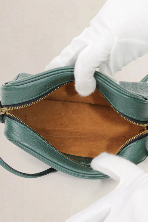 Delvaux Green Leather Crossbody Bag