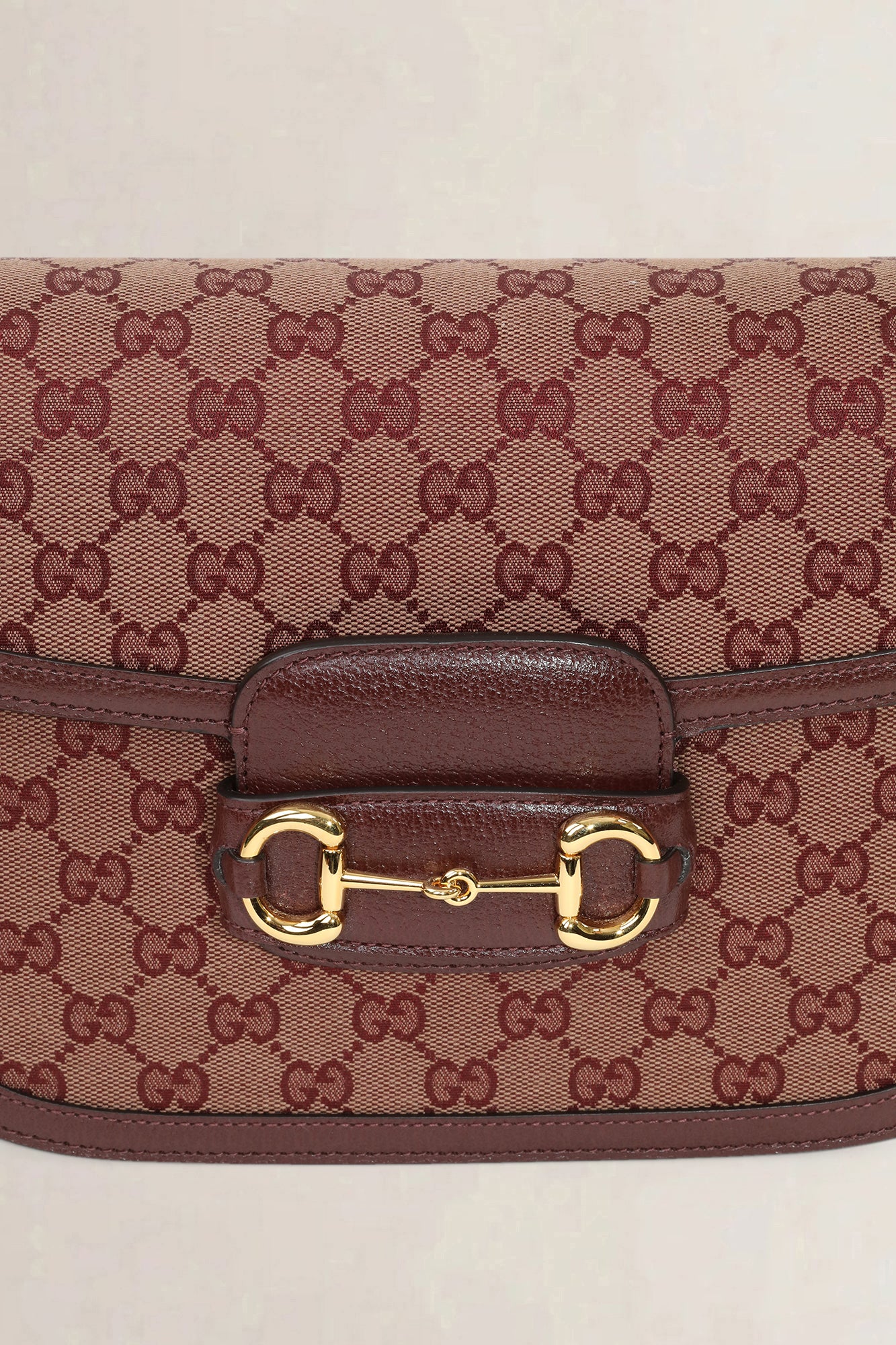 Gucci Burgundy Horsebit Crossbody Bag