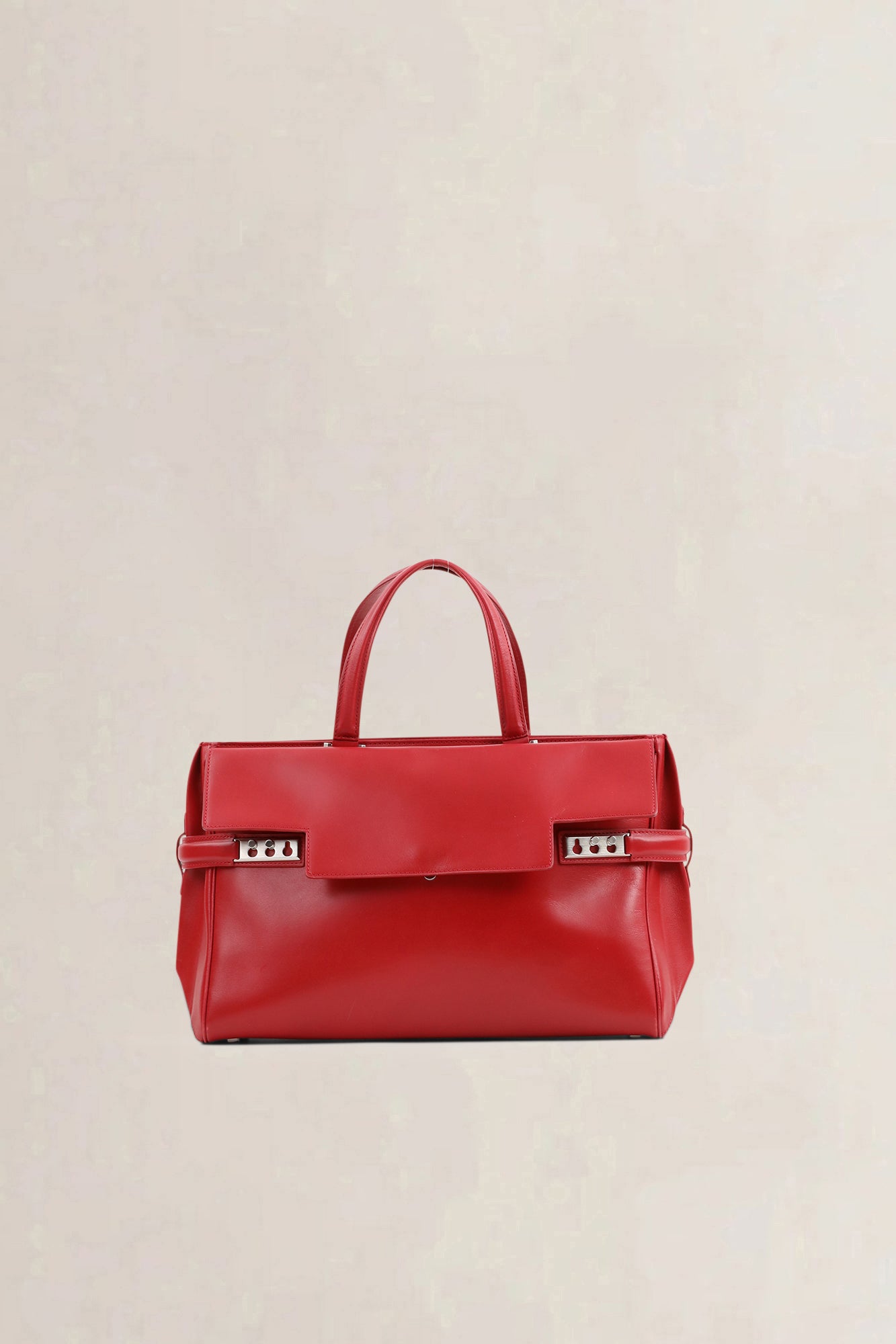 Delvaux Red Tempête Business Top Handle Bag