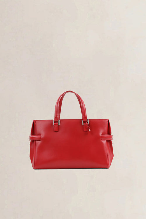 Delvaux Red Tempête Business Top Handle Bag