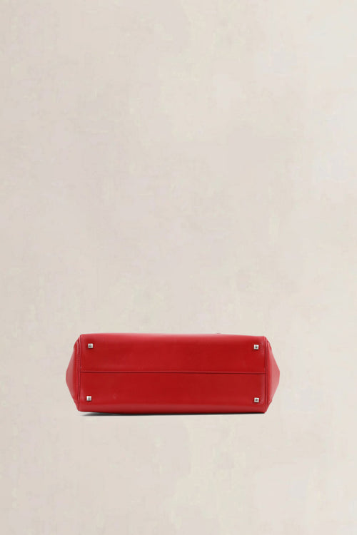 Delvaux Red Tempête Business Top Handle Bag