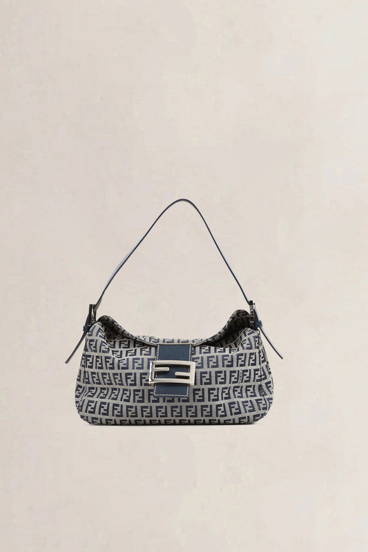 Fendi Blue Zucchino Shoulder Bag