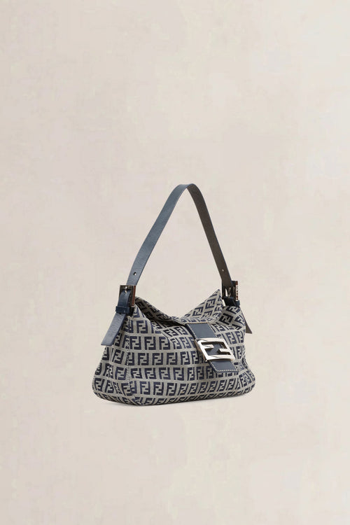 Fendi Blue Zucchino Shoulder Bag