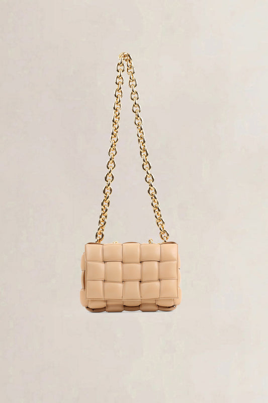 Bottega Veneta Beige Chain Cassette Crossbody Bag