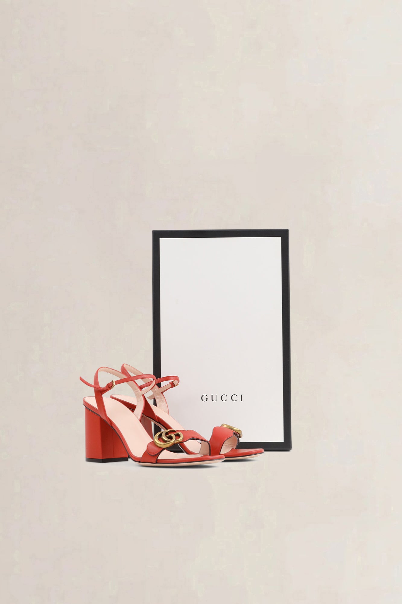 Gucci Orange Marmont Sandals