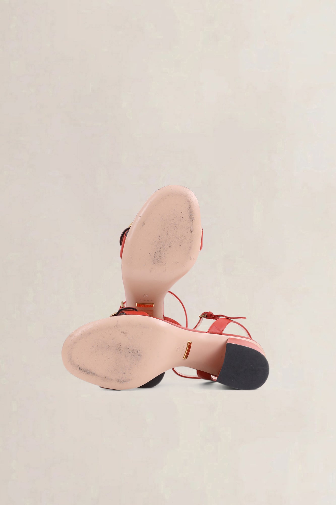 Gucci Orange Marmont Sandals