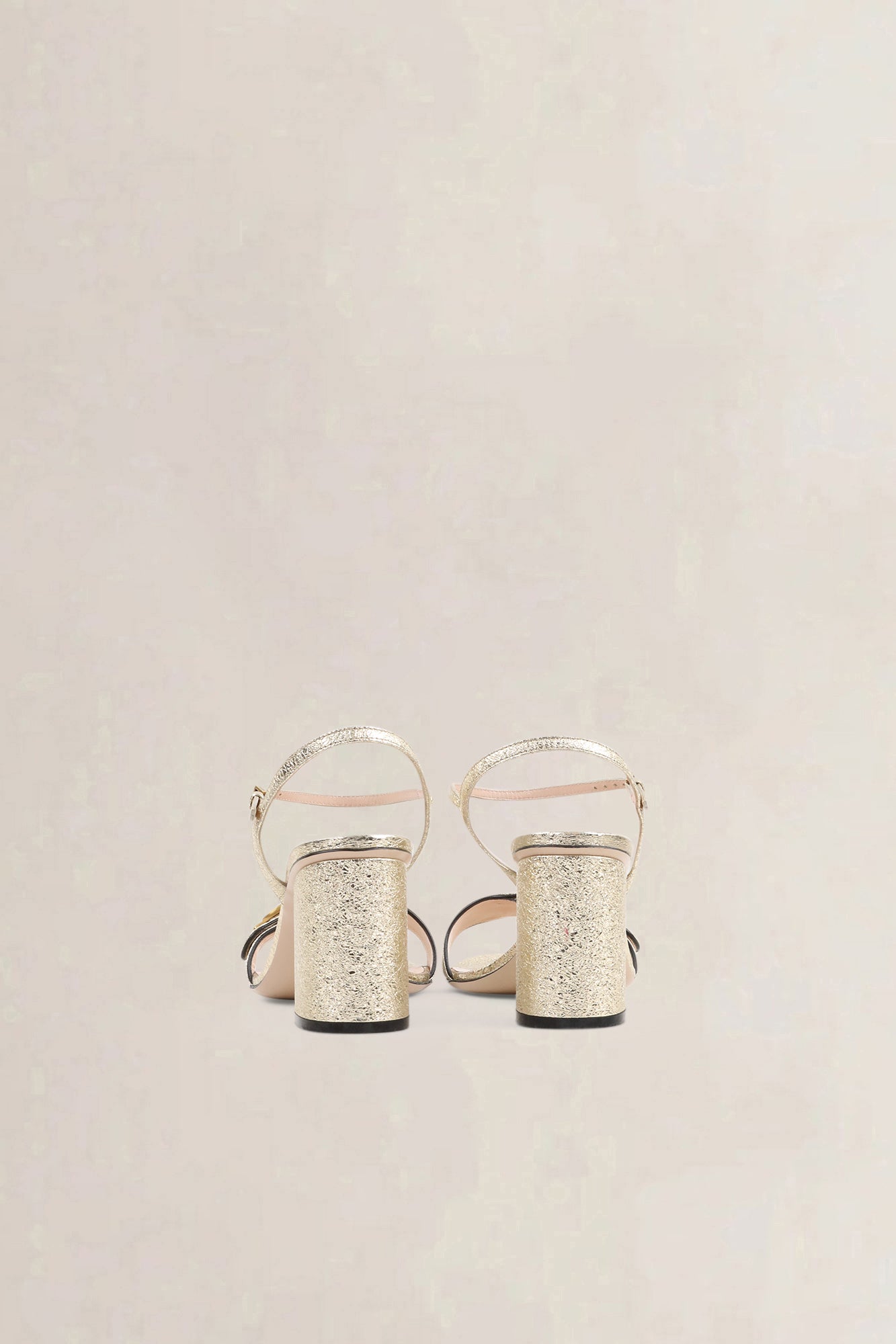 Gucci Gold Metallic Marmont Sandals