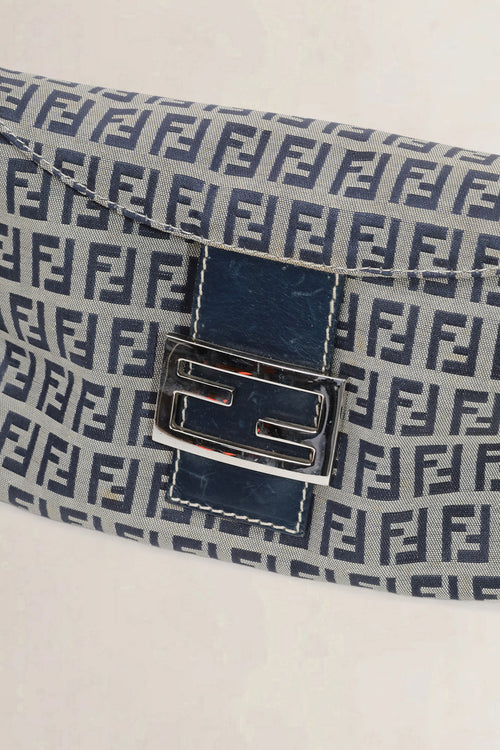 Fendi Blue Zucchino Shoulder Bag