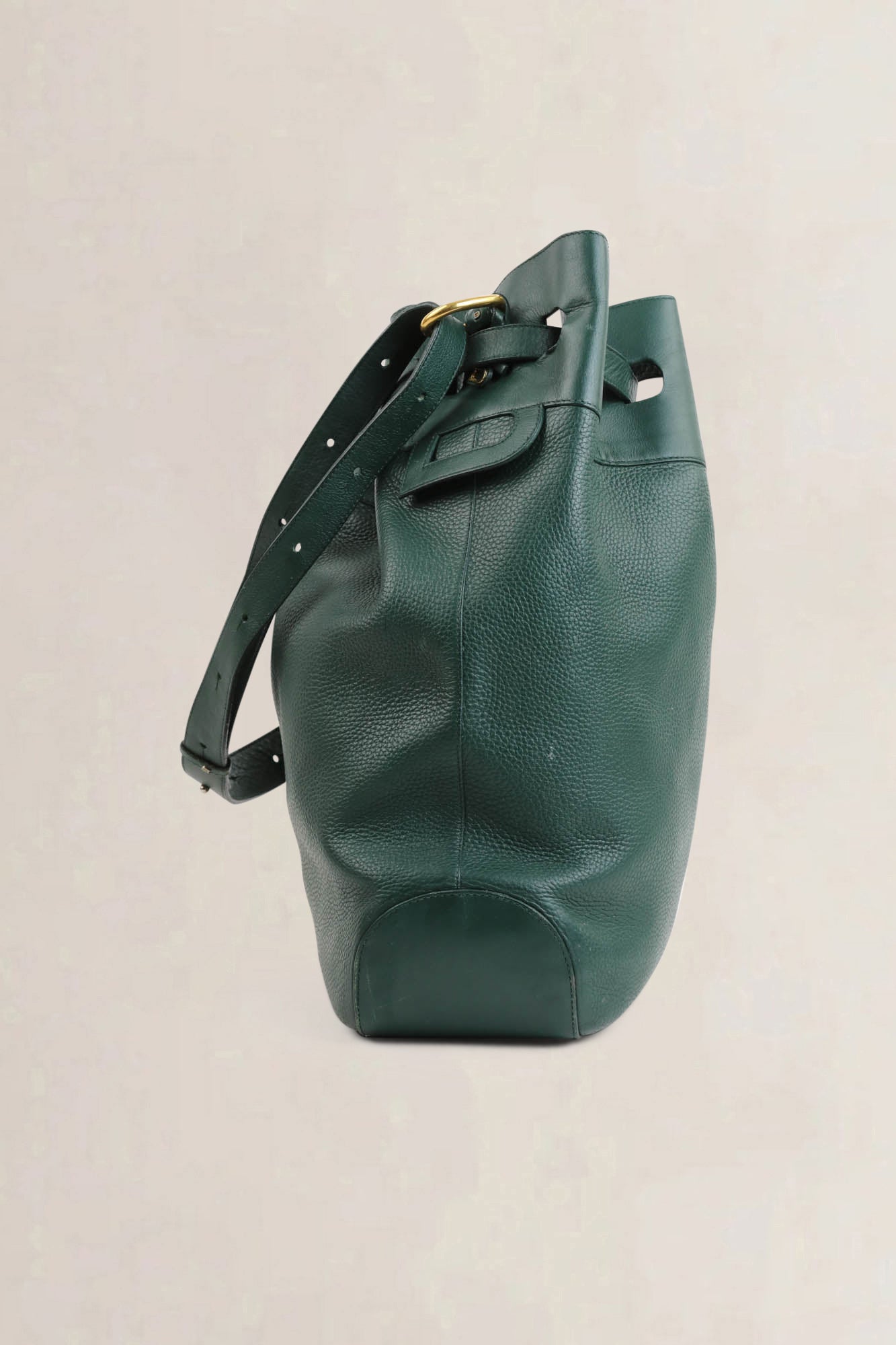 Delvaux Green Cattogan Trotteur Shoulder Bag