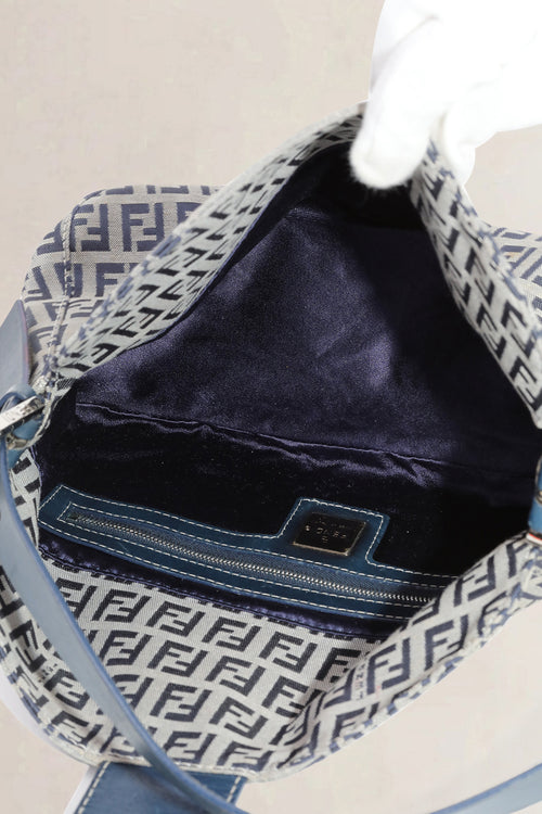 Fendi Blue Zucchino Shoulder Bag