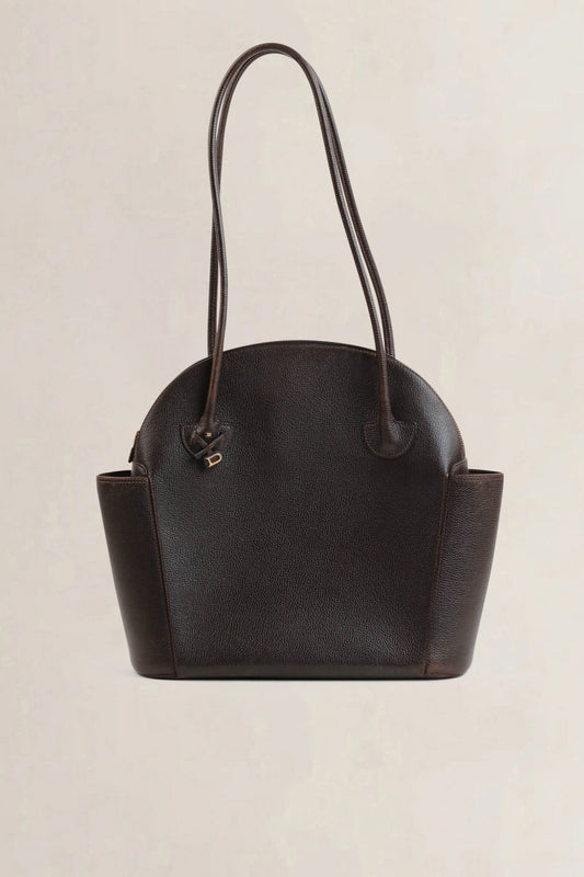 Delvaux Brown Mousson Shoulder Bag