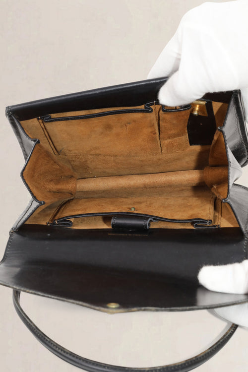 Delvaux Vintage Black Top Handle Bag