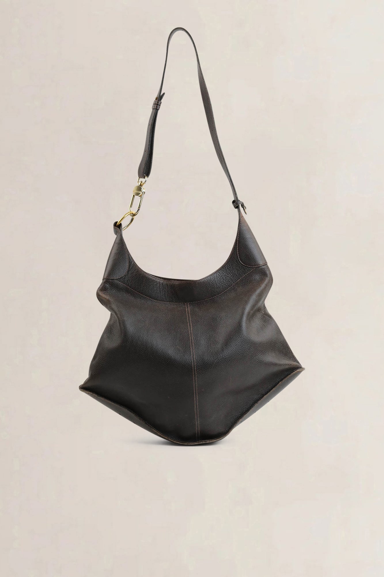 Delvaux Brown Satan Shoulder Bag