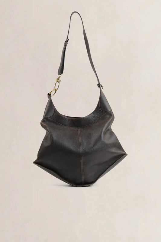 Delvaux Brown Satan Shoulder Bag
