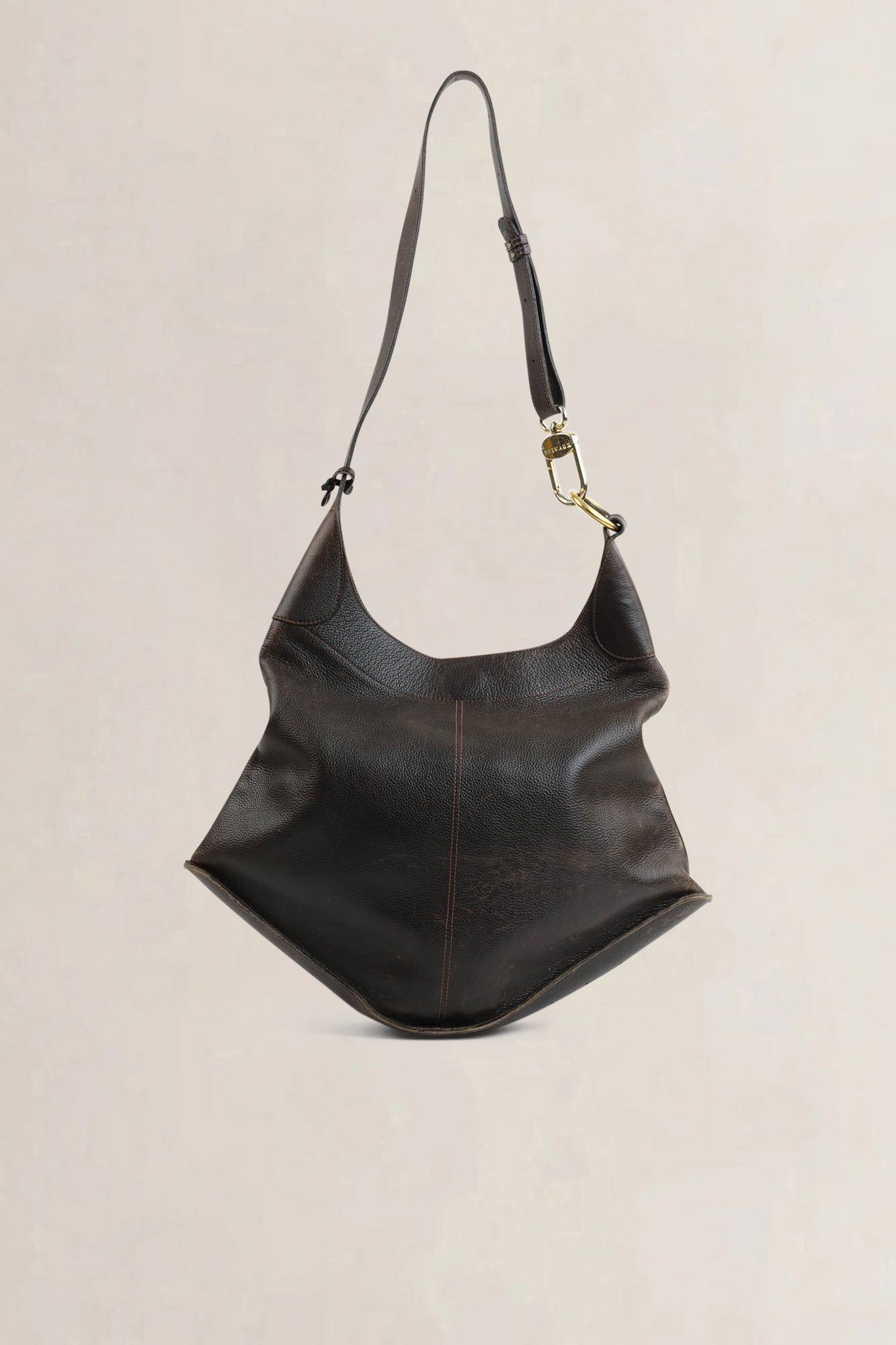 Delvaux Brown Satan Shoulder Bag