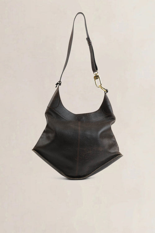 Delvaux Brown Satan Shoulder Bag