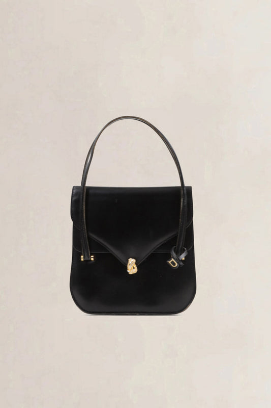 Delvaux Vintage Black Top Handle Bag