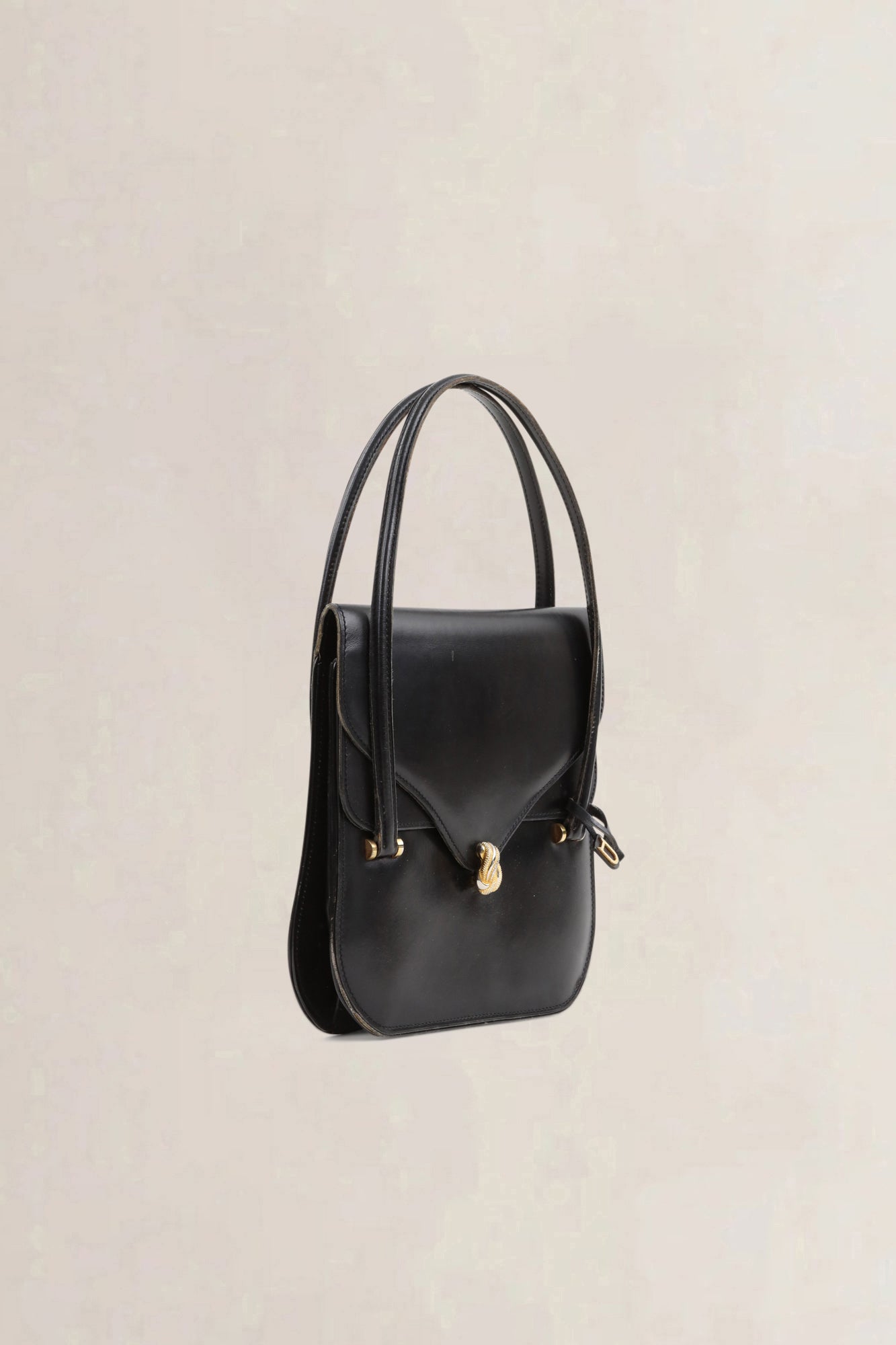 Delvaux Vintage Black Top Handle Bag