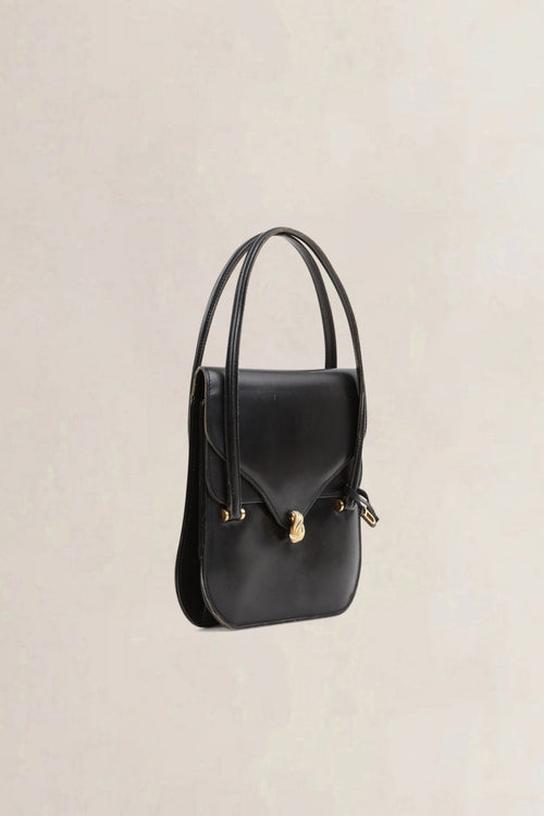 Delvaux Vintage Black Top Handle Bag