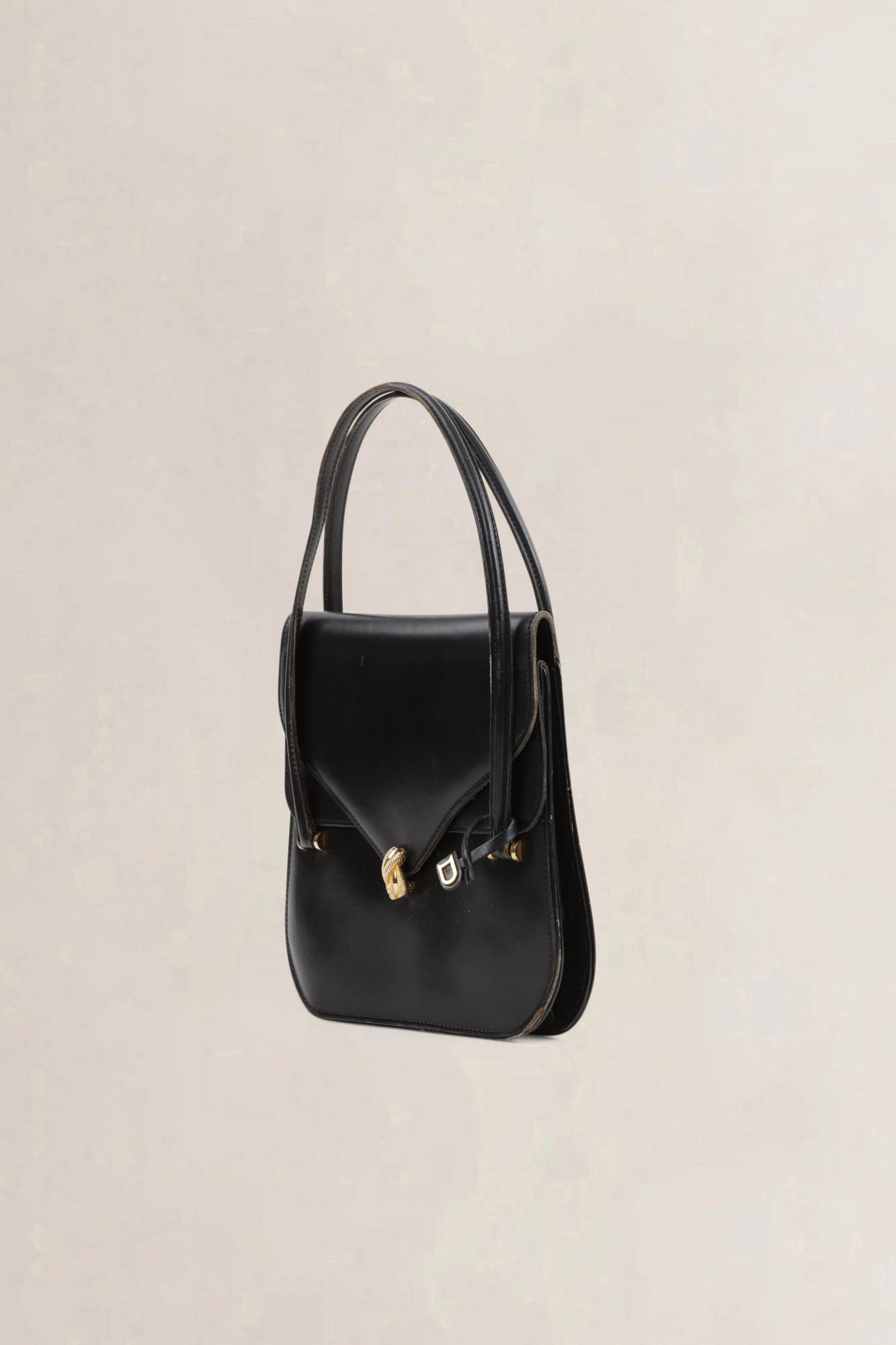 Delvaux Vintage Black Top Handle Bag