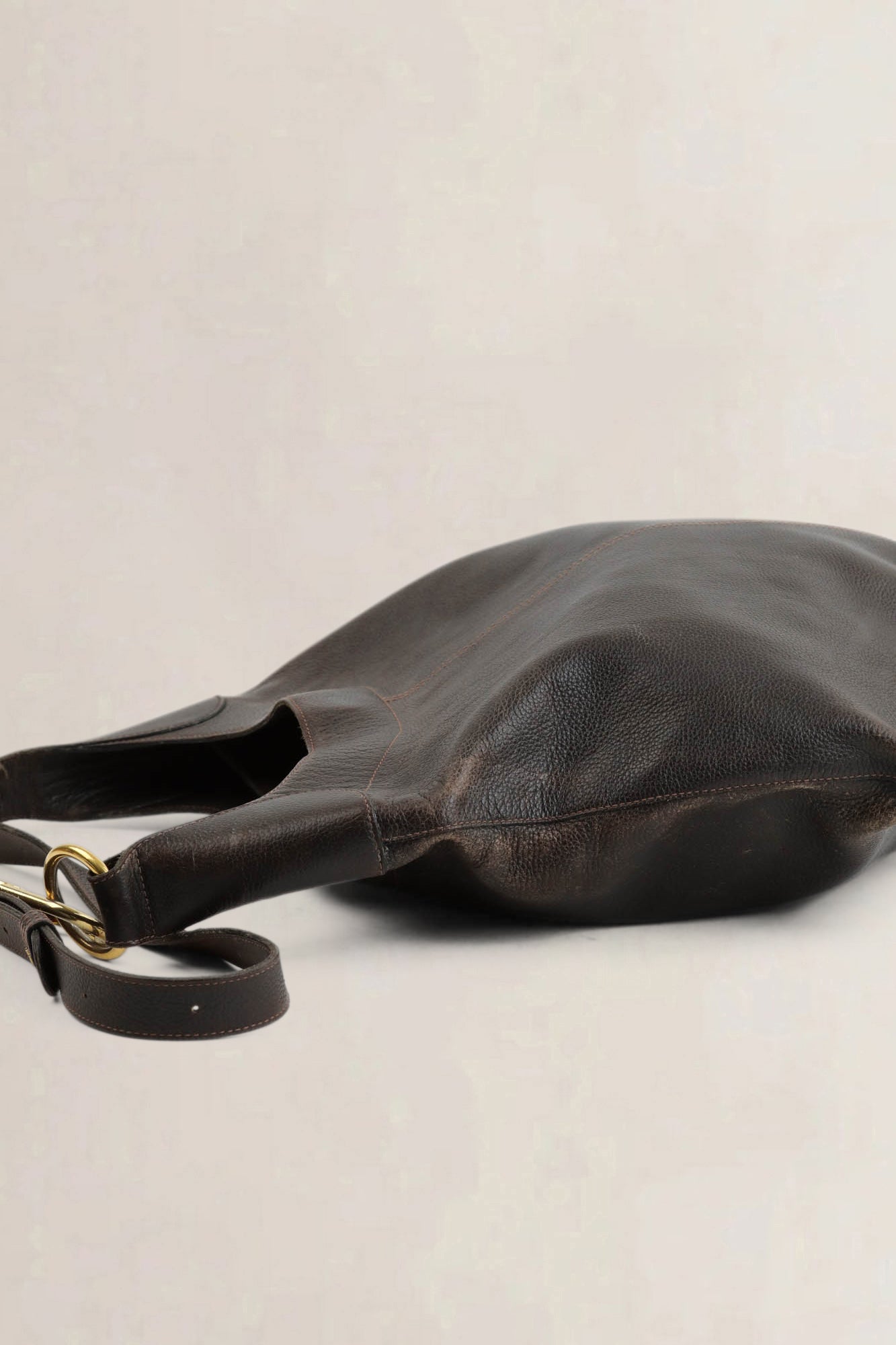 Delvaux Brown Satan Shoulder Bag