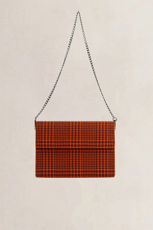 Natan Orange Wool Shoulder Bag
