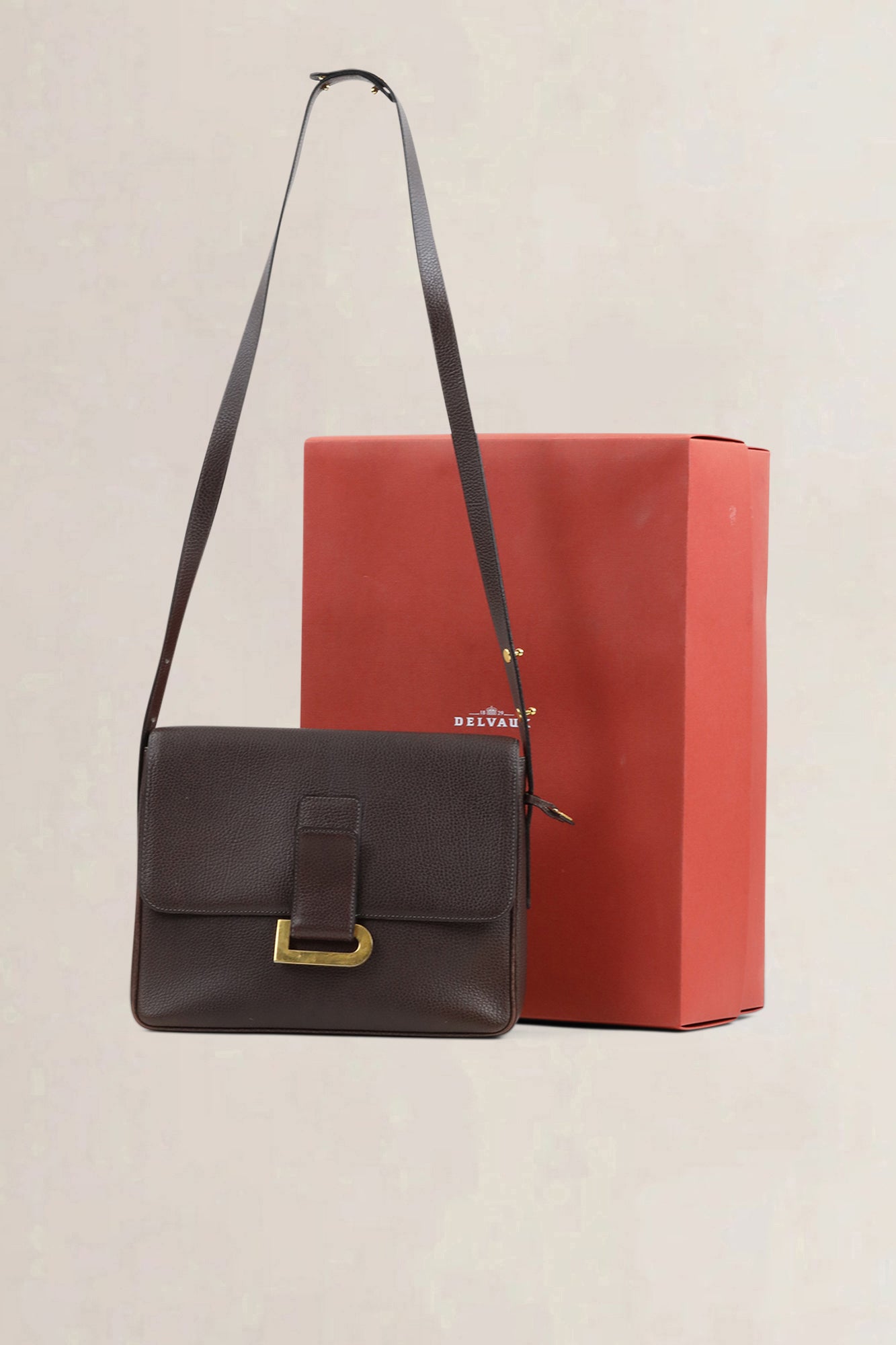 Delvaux Brown Poirier Crossbody Bag