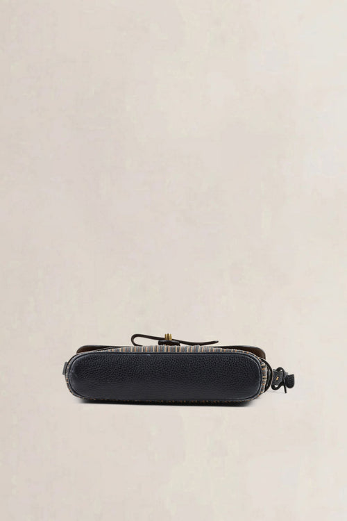 Delvaux Brown/Blue Toile De Cuir Crossbody Bag