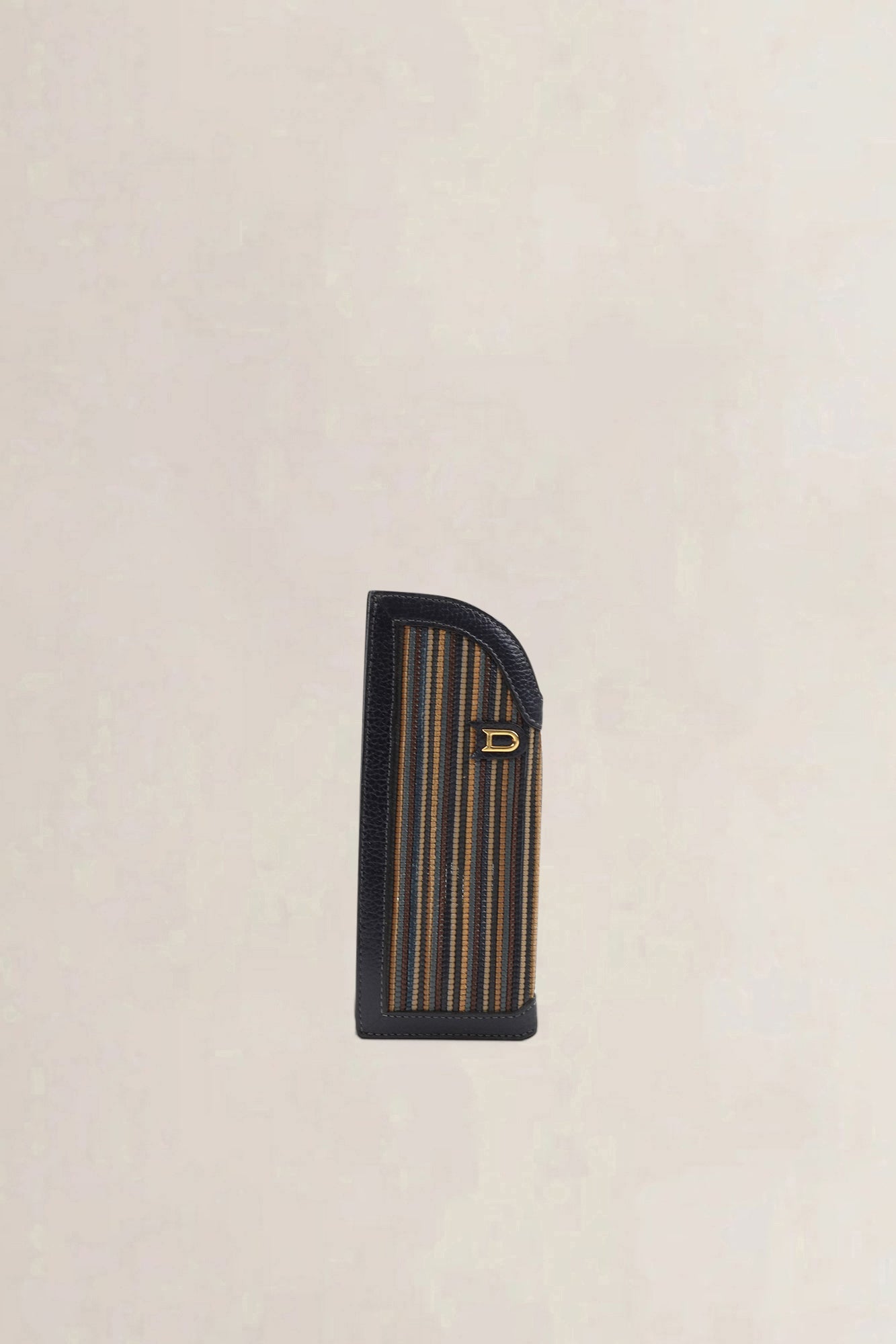 Delvaux Blue/Yellow Toile De Cuir Glasses Case