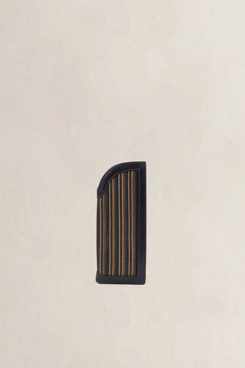 Delvaux Blue/Yellow Toile De Cuir Glasses Case