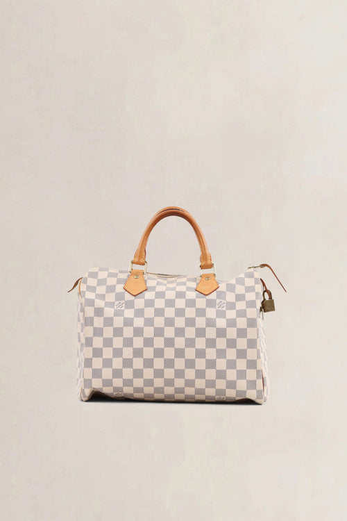 Louis Vuitton Damier Azur Speedy 30 Top Handle Bag