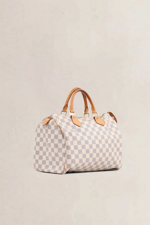 Louis Vuitton Damier Azur Speedy 30 Top Handle Bag