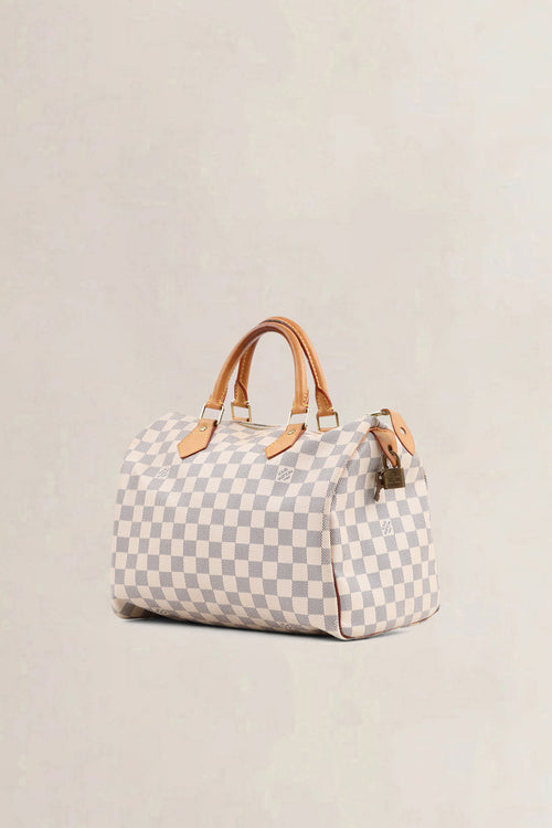 Louis Vuitton Damier Azur Speedy 30 Top Handle Bag