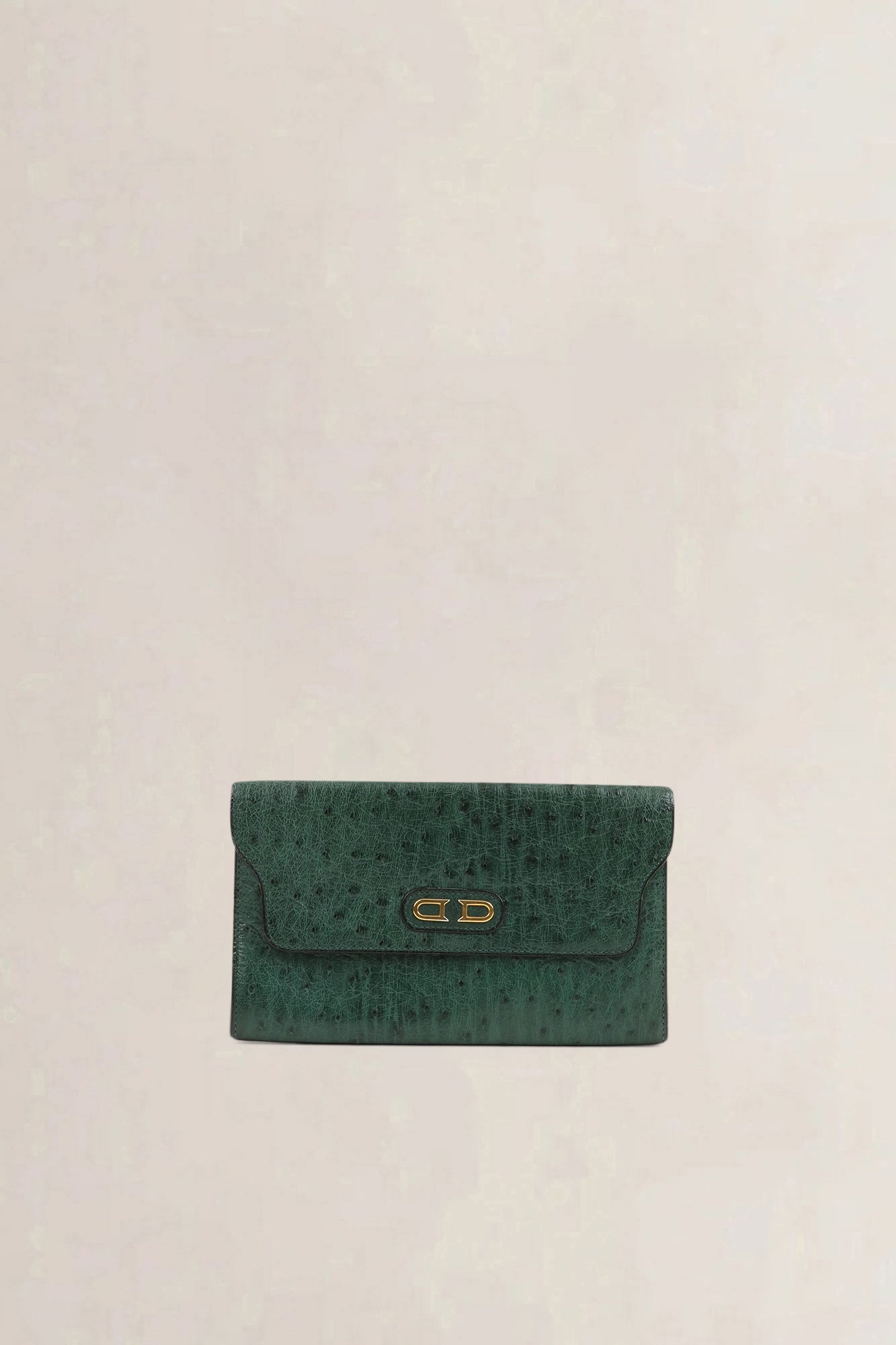 Delvaux Green Ostrich Wallet