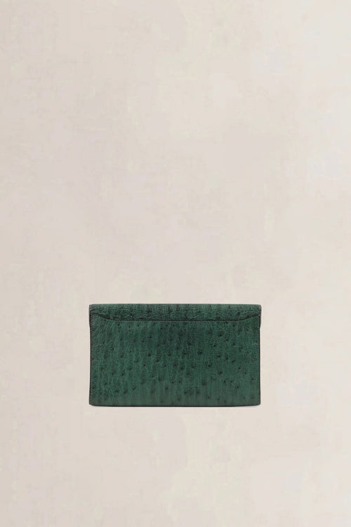 Delvaux Green Ostrich Wallet