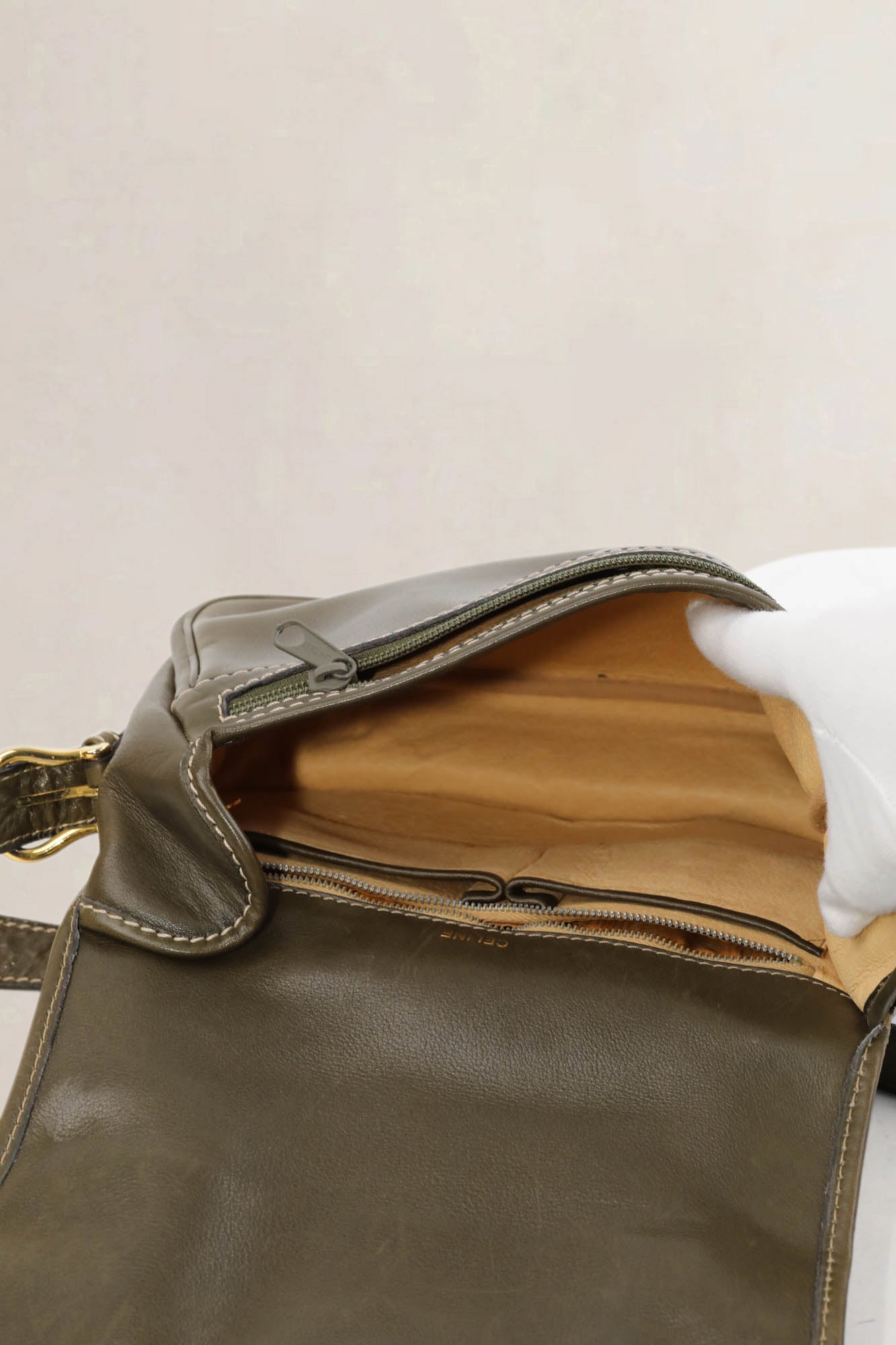 Céline Olive Green Crossbody Bag