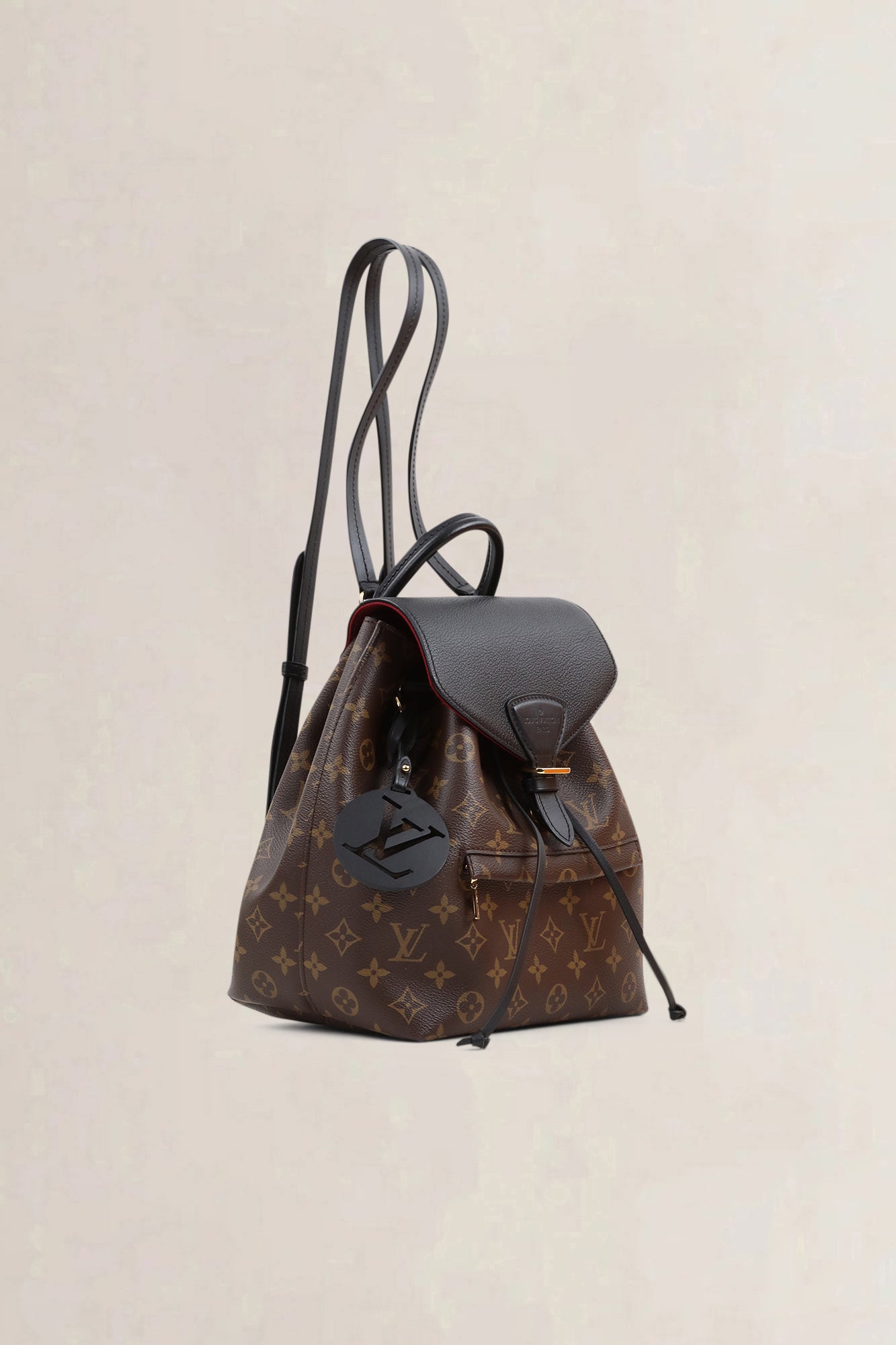 Louis Vuitton Black/Monogram Montsouris MM — vintage