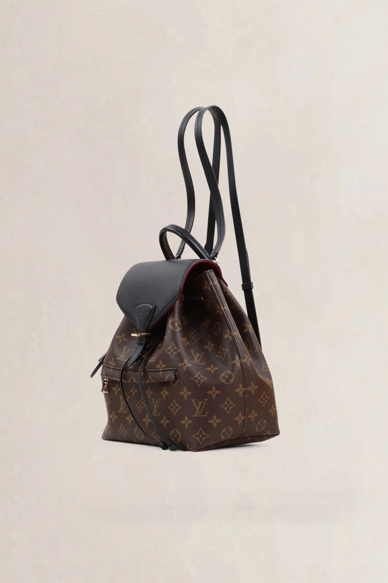Louis Vuitton Black/Monogram Montsouris MM — vintage