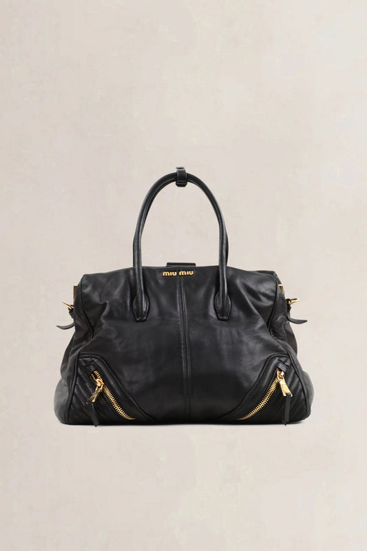 Miu Miu Black Leather Shoulder Bag