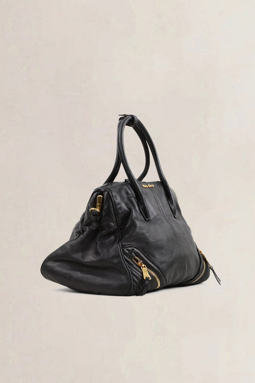 Miu Miu Black Leather Shoulder Bag