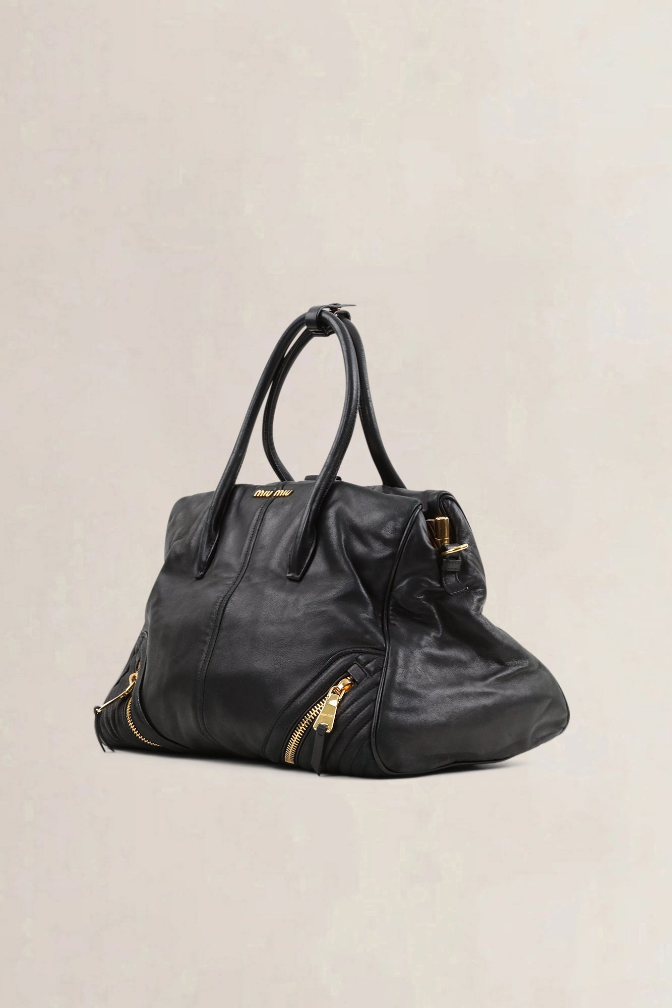 Miu Miu Black Leather Shoulder Bag