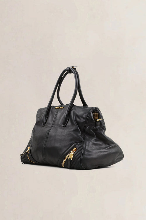 Miu Miu Black Leather Shoulder Bag