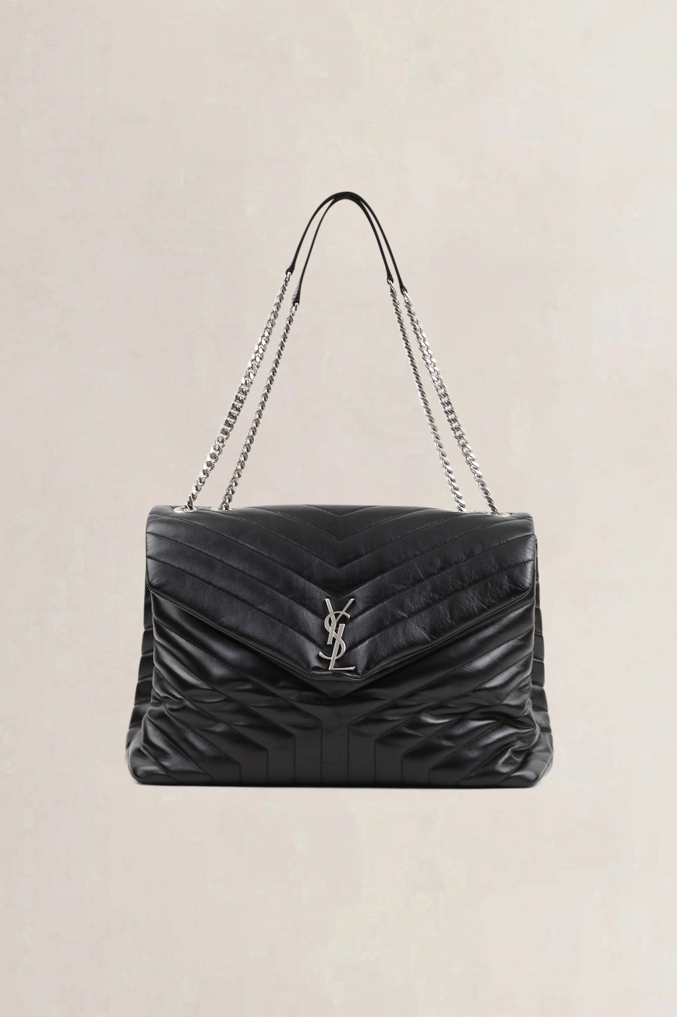 YSL Black Loulou Large Shoulder Bag