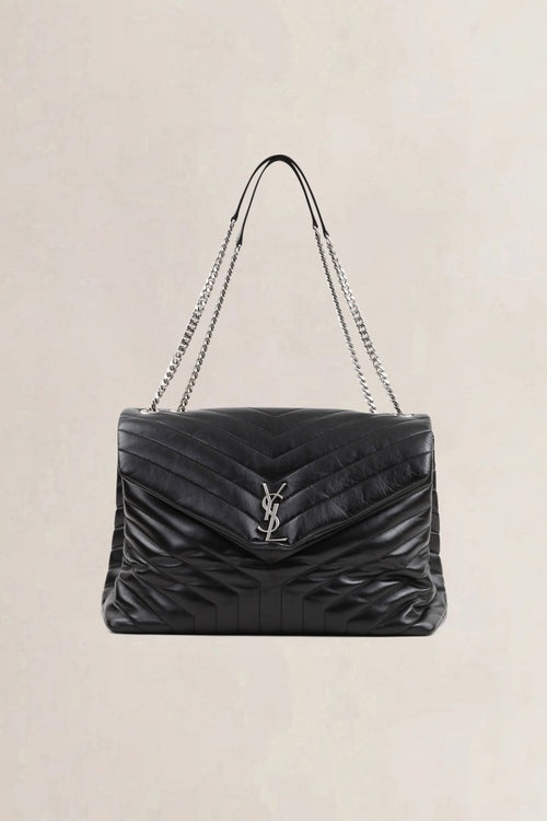 YSL Black Loulou Large Shoulder Bag