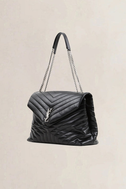 YSL Black Loulou Large Shoulder Bag