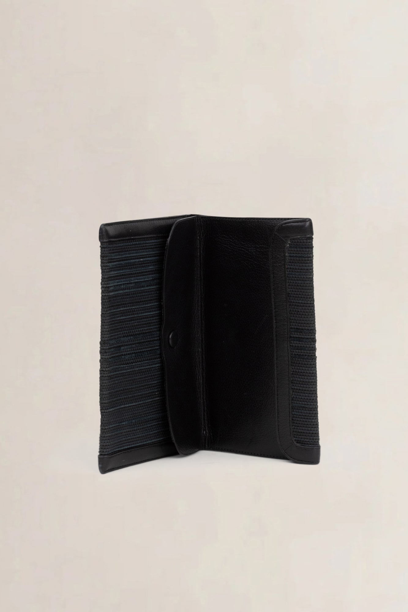 Delvaux Black Toile De Cuir Wallet