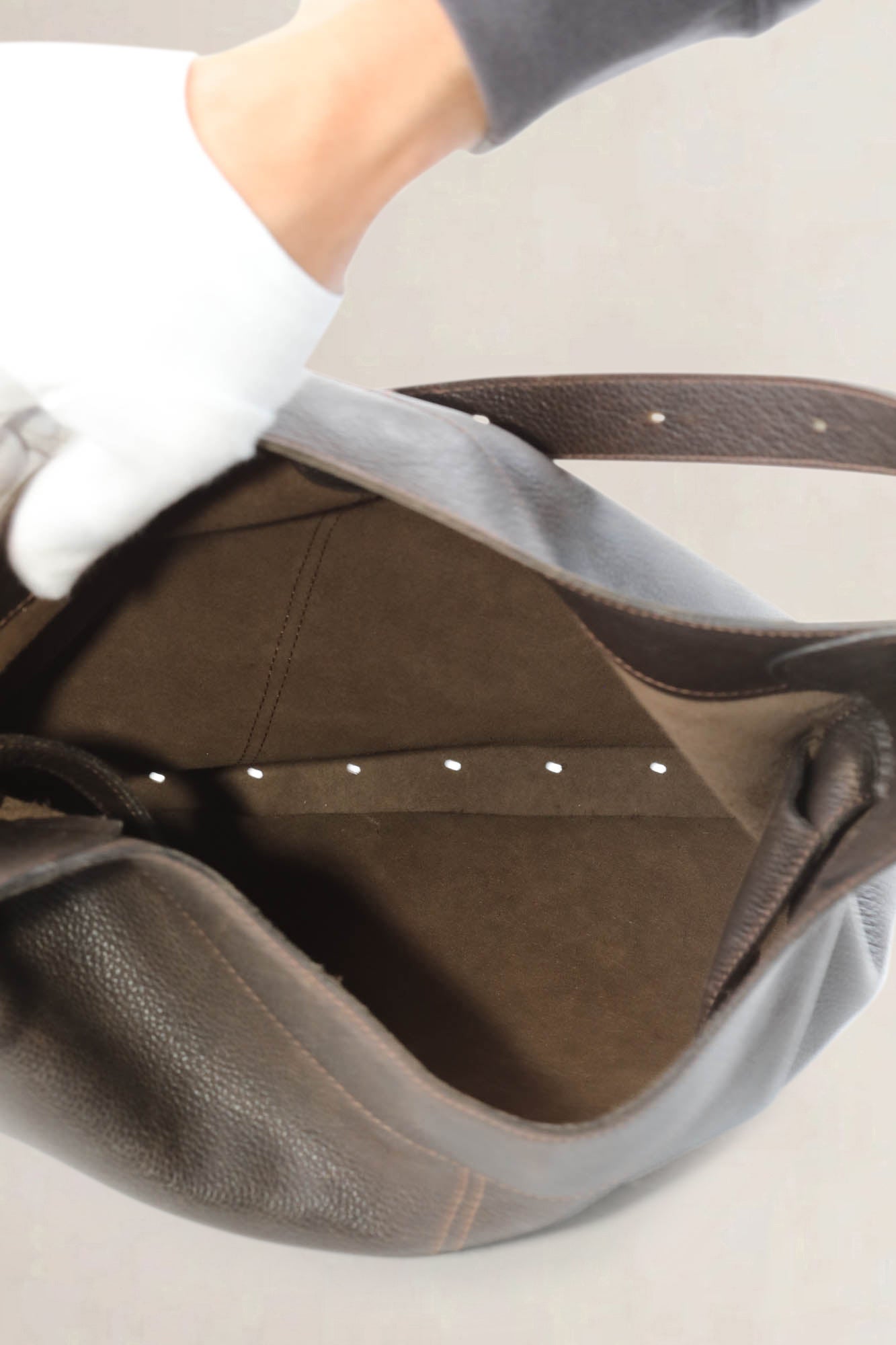 Delvaux Brown Satan Shoulder Bag
