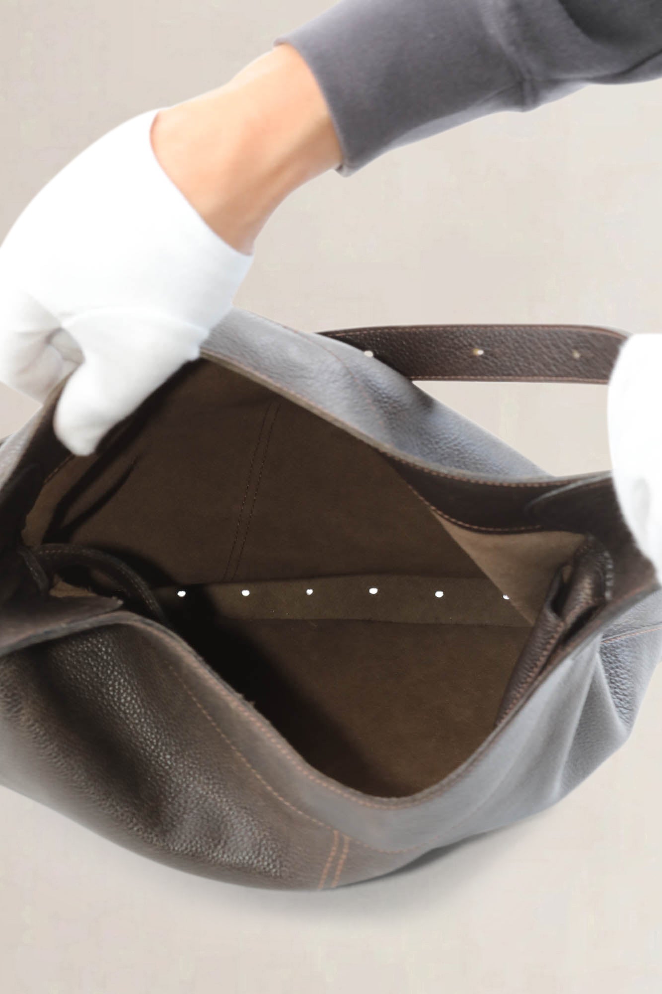 Delvaux Brown Satan Shoulder Bag